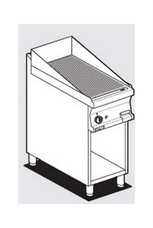 Fry top a gas piastra rigata  AFP/ FTR-74G