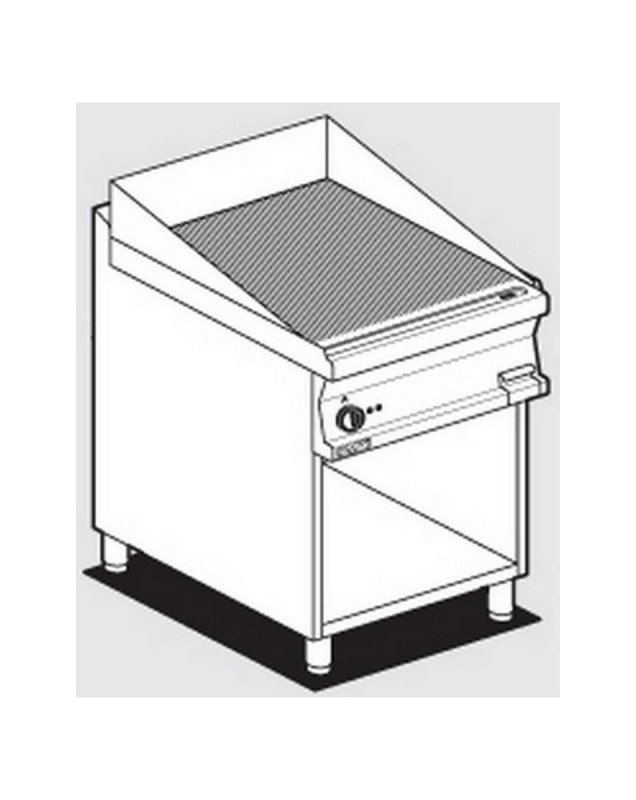 Fry top elettrico piastra rigata  AFP/ FTR-76ET