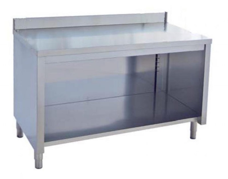 Tavolo inox armadio a giorno 