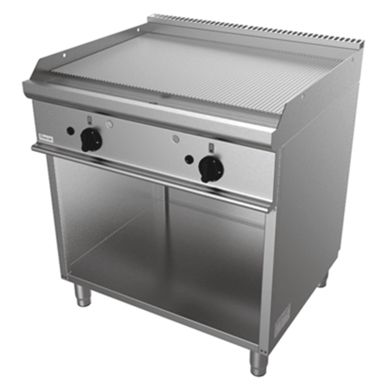 Fry top elettrico piastra rigata AFP/ E7/KTG2BAR 