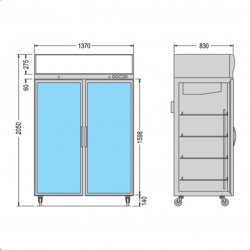 Armadio frigorifero AFP/ARTICA-1180-PT-GLASS 