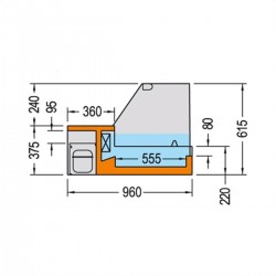Vetrina da appoggio refrigerata AFP/COIBACOLDVD