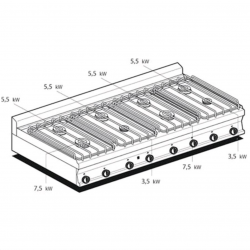 Cucina a gas professionale AFP/ PCT-716GP