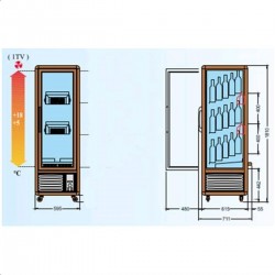Vetrina refrigerata per vino  AFP/ENOTECA451TV1