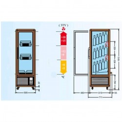 Vetrina refrigerata per vino  AFP/ENOTECA451TV3