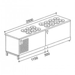 Banco pozzetti gelato BPL2500BVEN/68