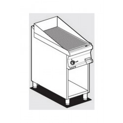 Fry top elettrico piastra rigata AFP/ FTR-74ET