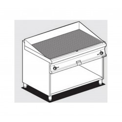 Fry top elettrico piastra rigata al cromo  AFP/ FTR-712ETS