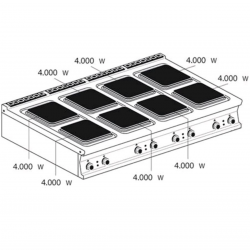 Fornelli elettrici professionali AFP/ PCQT-916ET