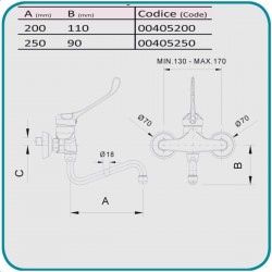 Rubinetto per lavello a muro  AFP/ WASH12