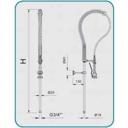 Gruppo doccia senza miscelatore AFP/ WASH01