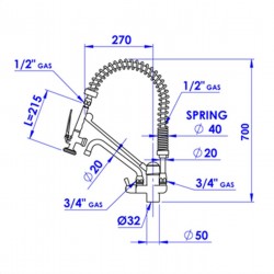 Gruppo doccia con miscelatore AFP/ WASH05