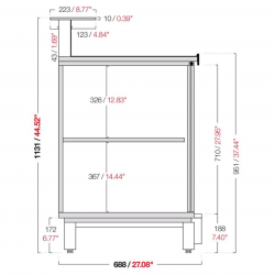 Banco bar neutro BBL1000AB 
