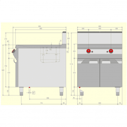 Friggitrice a gas professionale AFP/ 0M29GRF