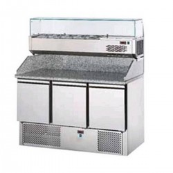 Banco frigo pizzeria AFP/SL03PZVR4  in acciaio inox