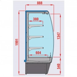 Espositore murale refrigerato AFP/ CAPRI C INOX 