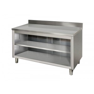 Tavolo inox armadio a giorno con alzatina