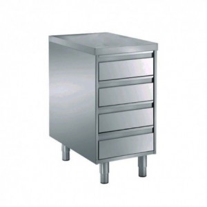 Tavoli acciaio inox con cassettiera