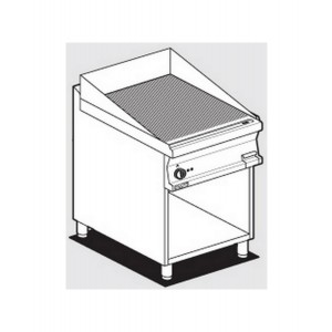 Fry top elettrico piastra rigata  AFP/ FTR-76ET