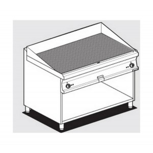 Fry top elettrico piastra rigata  AFP/ FTR-712ET