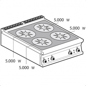 Fornelli elettrici professionali AFP/ PCIT-98ET
