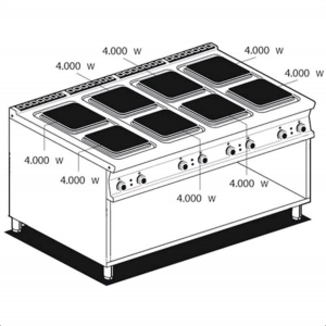 Fornelli elettrici professionali AFP/ PCQ-916ET