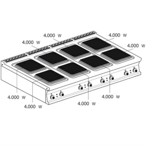 Fornelli elettrici professionali AFP/ PCQT-916ET