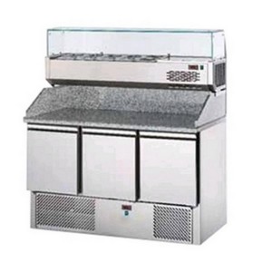 Banco frigo pizzeria AFP/SL03PZVR4  in acciaio inox