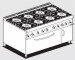 Cucina a gas professionale AFP/ CF8-916GV
