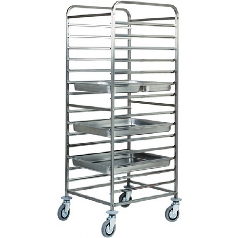 Carrello portateglie AFP/CAL476 in acciaio inox 