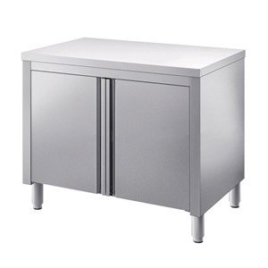 Tavoli acciaio inox con ante battenti