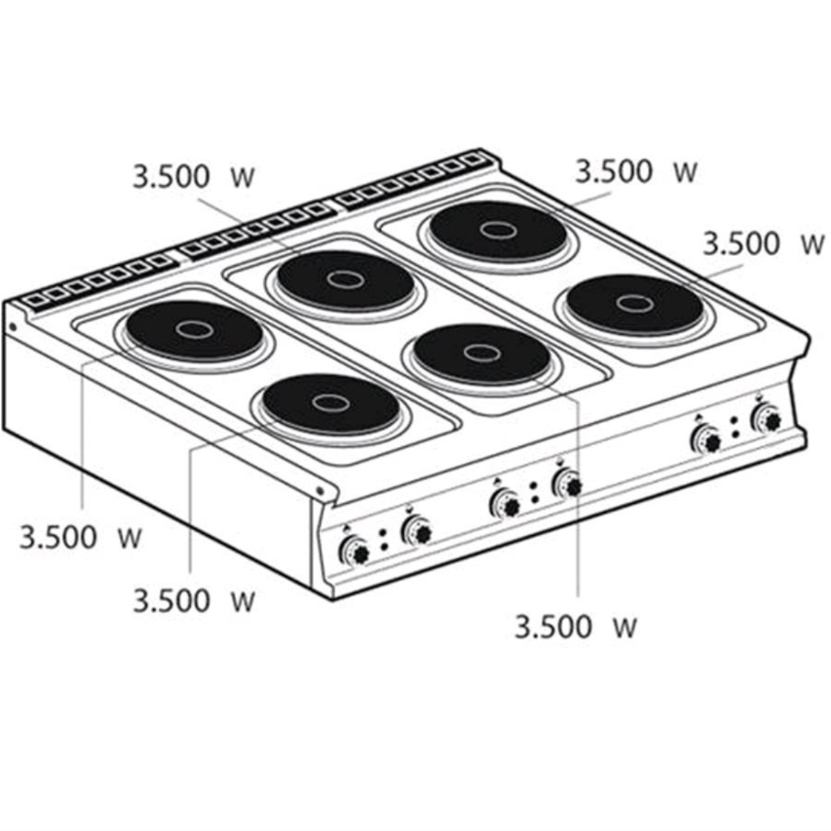 Fornelli elettrici professionali AFP/ PCT-912ET