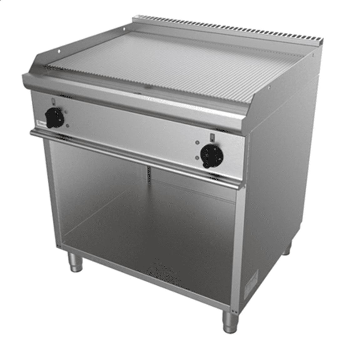 Fry top elettrico piastra rigata AFP/ E7/FTE2BAL