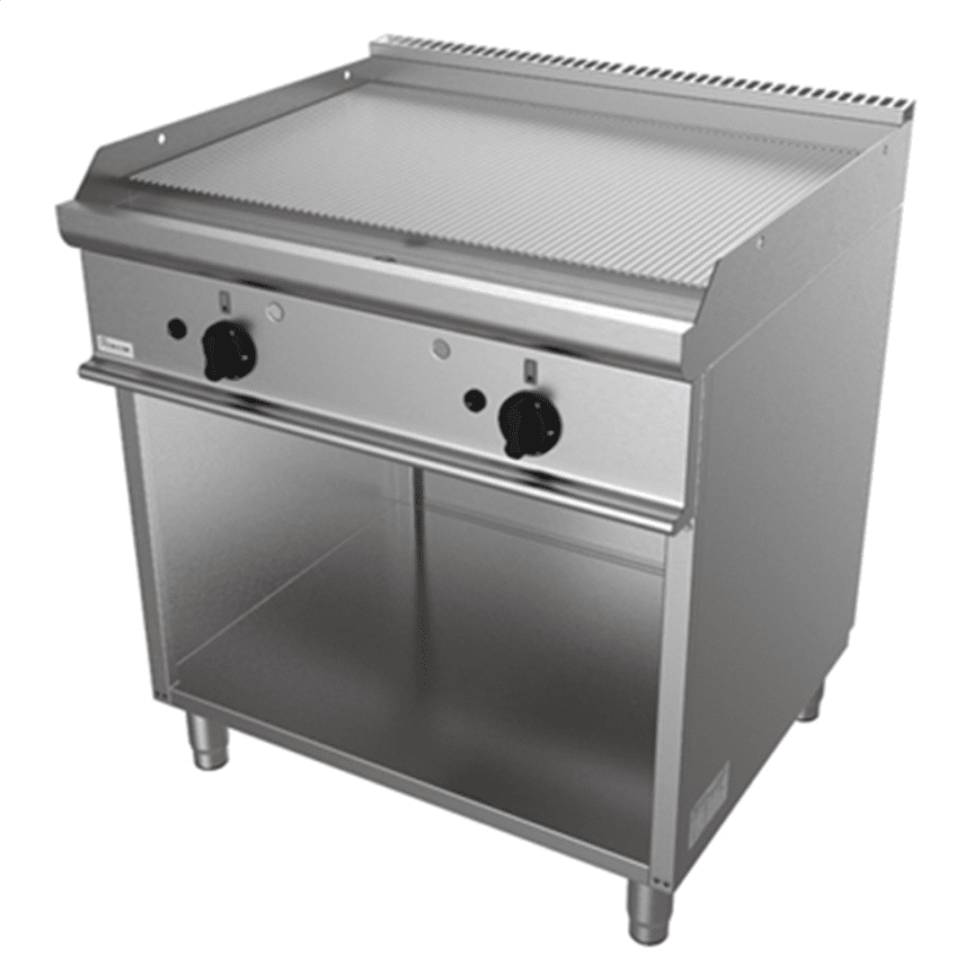 Fry top elettrico piastra rigata AFP/ E7/KTG2BAR 