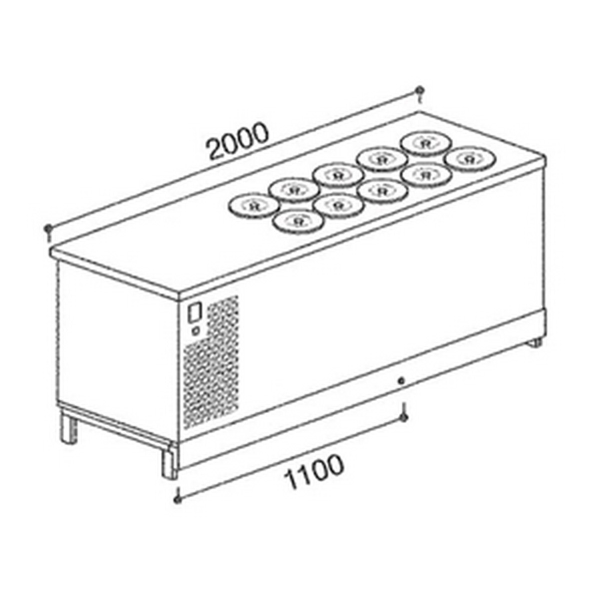 Banco pozzetto per granite BPL2000BSTA/10