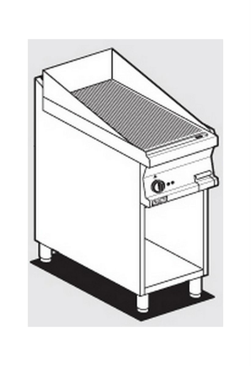 Fry top elettrico piastra rigata AFP/ FTR-74ET