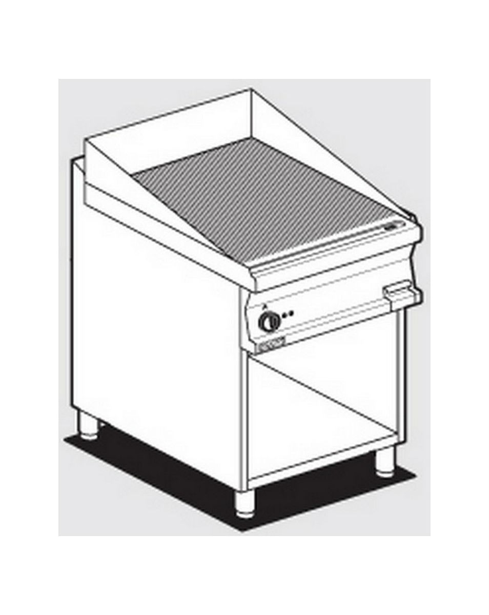 Fry top elettrico piastra rigata  AFP/ FTR-76ET