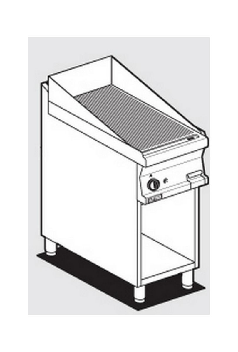 Fry top a gas piastra rigata  AFP/ FTR-74G