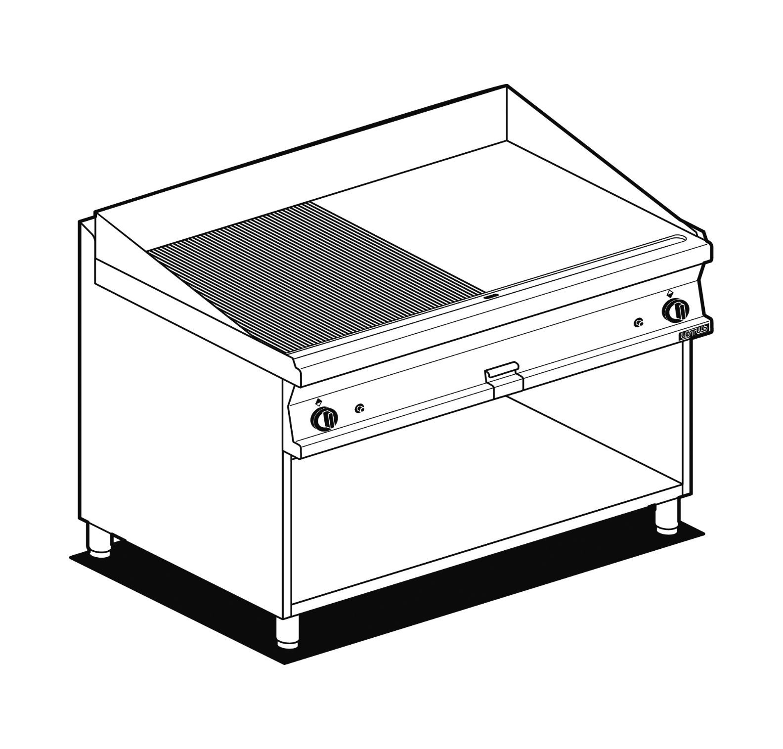 Fry top a gas AFP/ FTLR-712GS