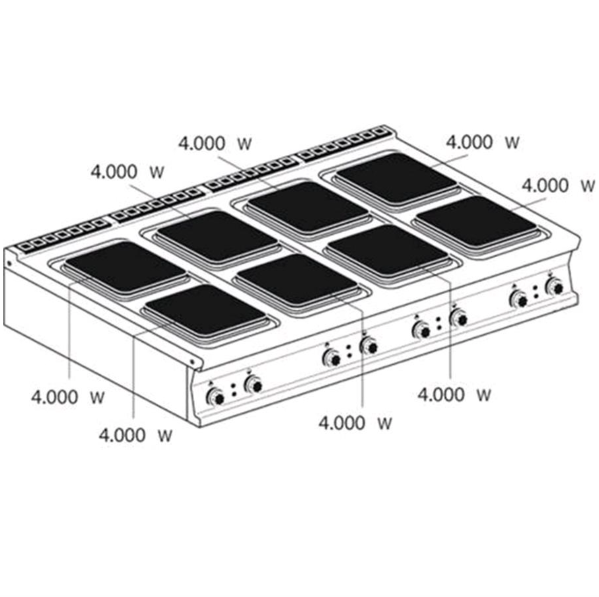 Fornelli elettrici professionali AFP/ PCQT-916ET