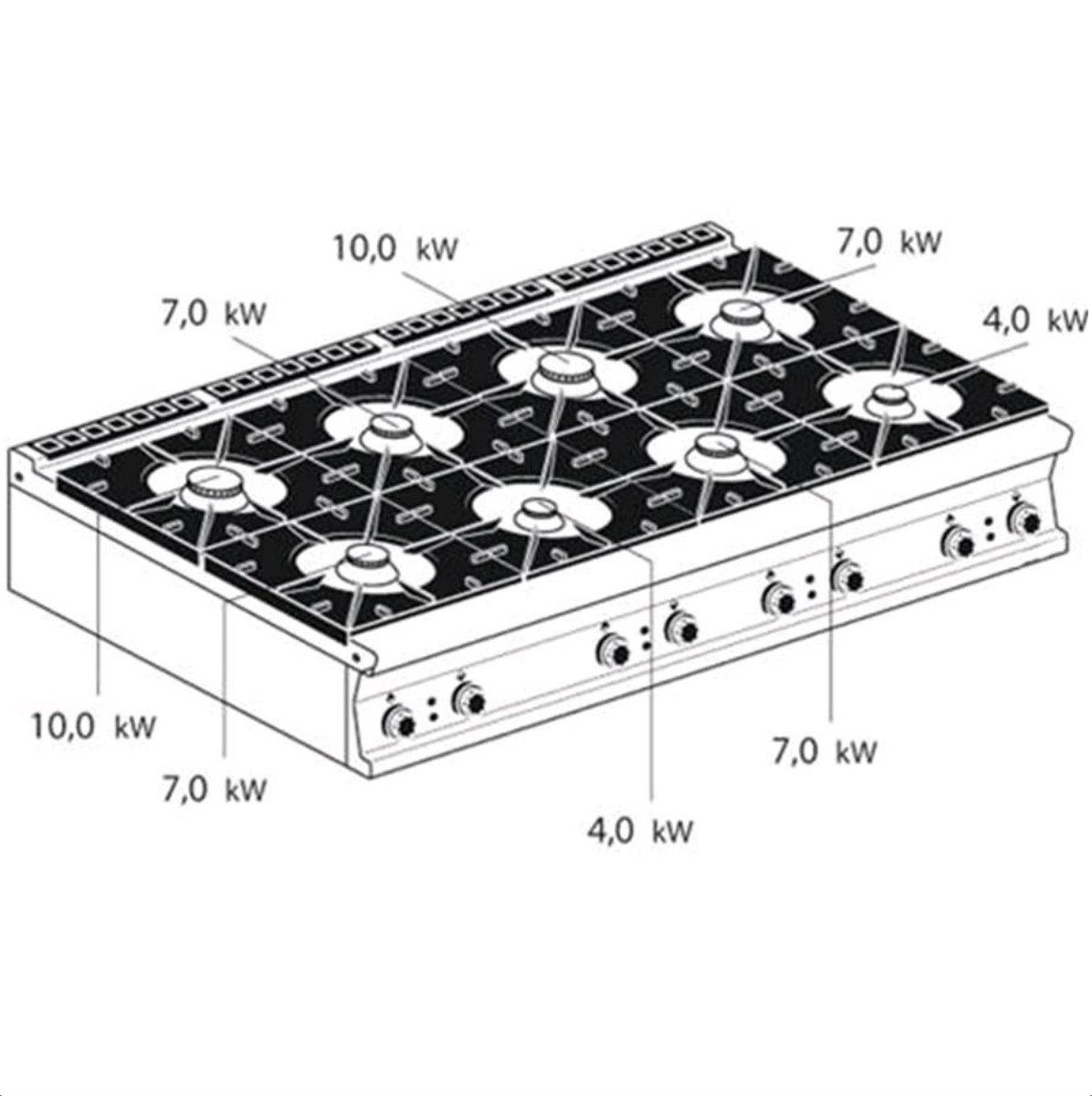 Cucina a gas professionale AFP/ PCT-916G
