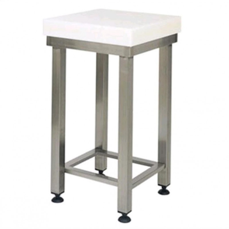 Food polyethylene block with AFP / CCP80 stainless steel stool