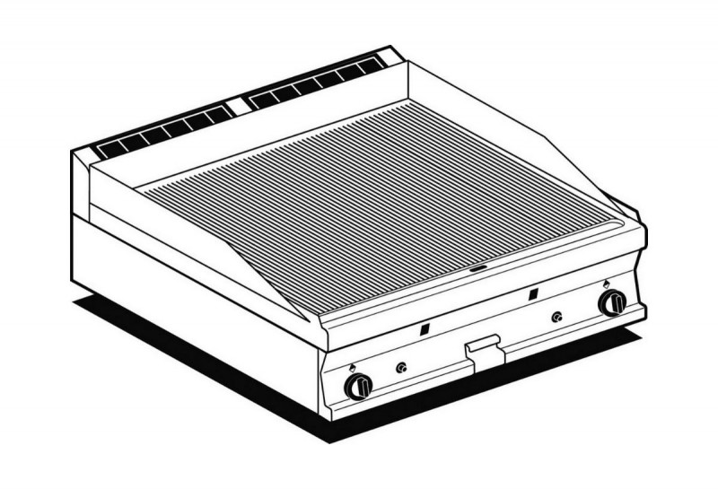 AFP / FTRT-610G gas fry top with ribbed plate