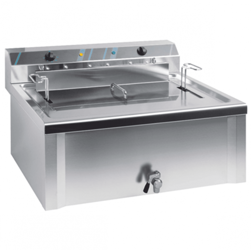 Commercial electric fryer AFP / PB02FED mobile with door