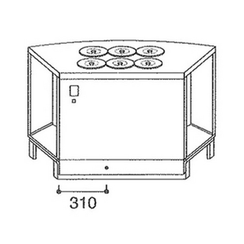 Bench wells ice cream BP2 / 45BGLI angled