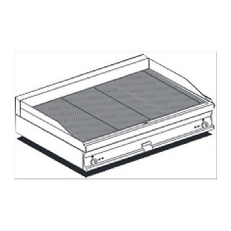 Electric fry top AFP / FTRT-712ETS with a grooved chrome plate