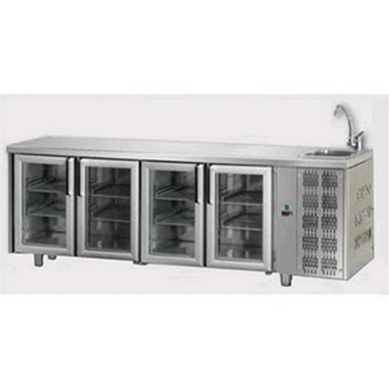 AFP / TF04MIDPVL pizzeria fridge counter in stainless steel