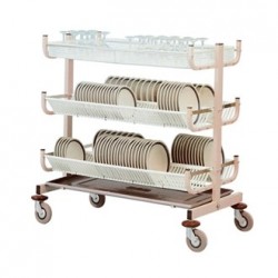 Cartwheel trolley, AFP / CA60 drainer in epoxy-blasted steel