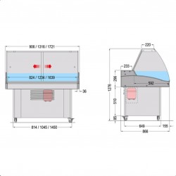 AFP /ADRIATICA refrigerated countertop display cabinet in stainless steel