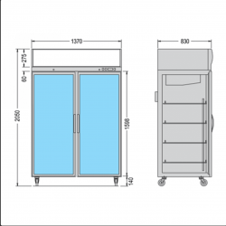 AFP / ARTICA-1180-PT-GLASS refrigerator cabinet